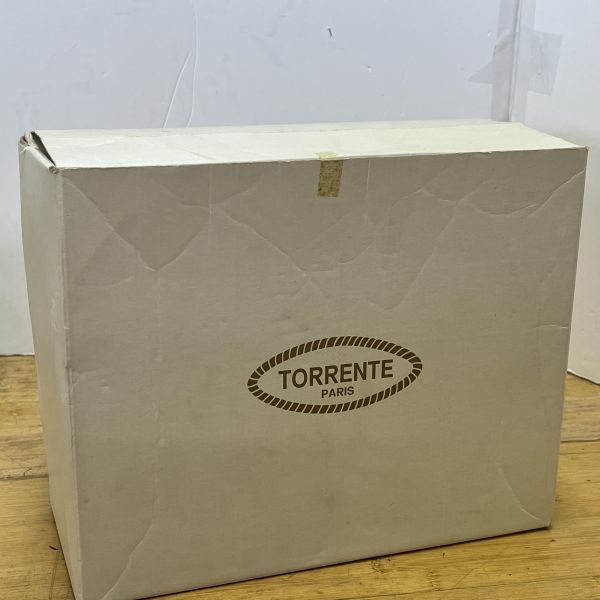 【中古】TORRENTE (トレント) ハンドバッグ ネイビー系 サイズ約27×21m 元箱入り◆M0397_画像10