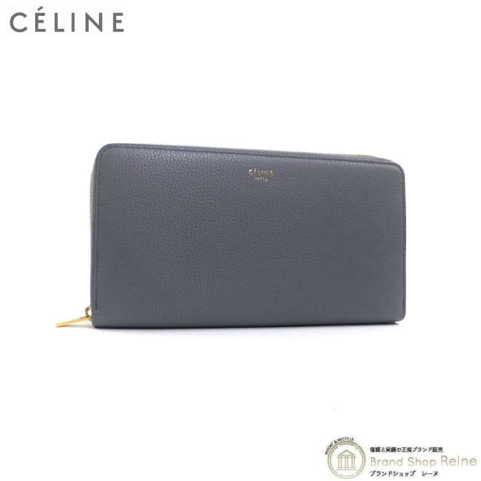 セリーヌ （CELINE） ラージジップ マルチファンクション ラウンドファスナー 長財布 10500 Kohl 旧ロゴ フィービーファイロ（美品）中古_画像1