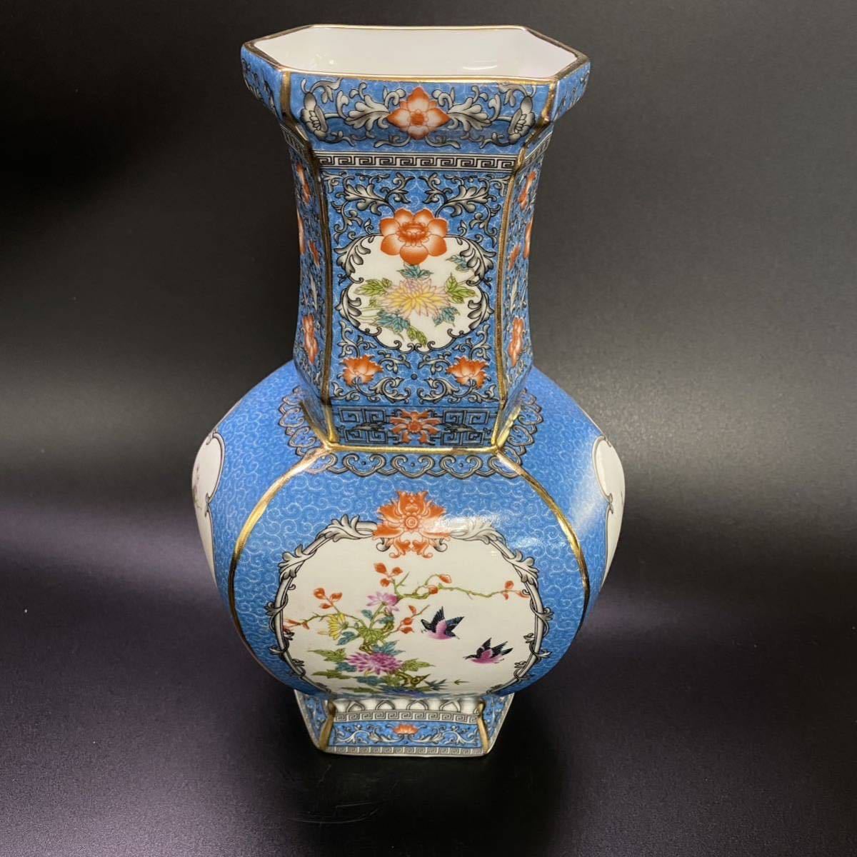 中国美術 乾隆年製 琺瑯 古玩 古美術 花瓶 置物 唐物-