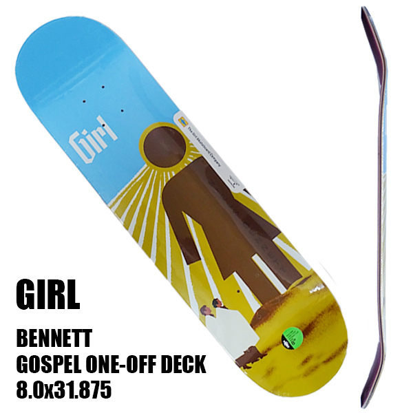 値下げしました！GIRL/ガール スケートボード デッキ BENNETT GOSPEL ONE-OFF 8.0 DECK スケボーSK8 NIELS BENNETT GB4337[返品交換不可]_画像2