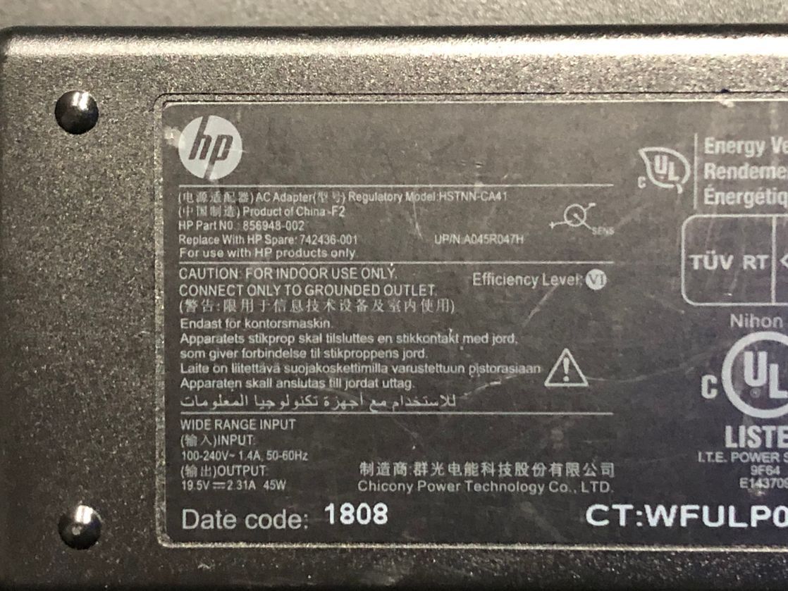 Hewlett-Packard/ノート/HDD 500GB/第4世代Core i5/メモリ4GB/WEBカメラ有/OS無_付属品 1