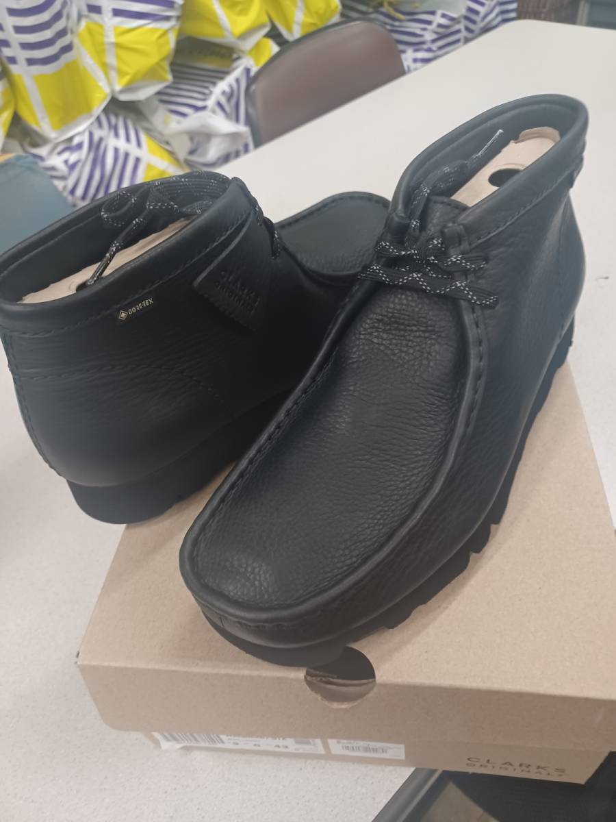 新品未使用 CLARKS WALLABEE GORE-TEX Black Leather サイズ27cm（EU43）クラークス ワラビー_画像4