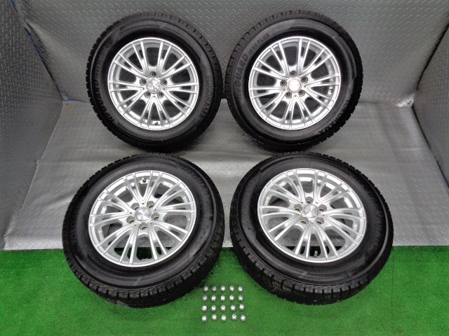 国産ほぼ新品バリ山! 195/65R15 スタッドレス タイヤ ホイール 4本 15 6J 100 5穴 5H NHW20 ZVW30 ZVW50 プリウス ウィッシュ インプレッサ_国産ほぼ新品バリ山タイヤ 23010823 Y1-4-1