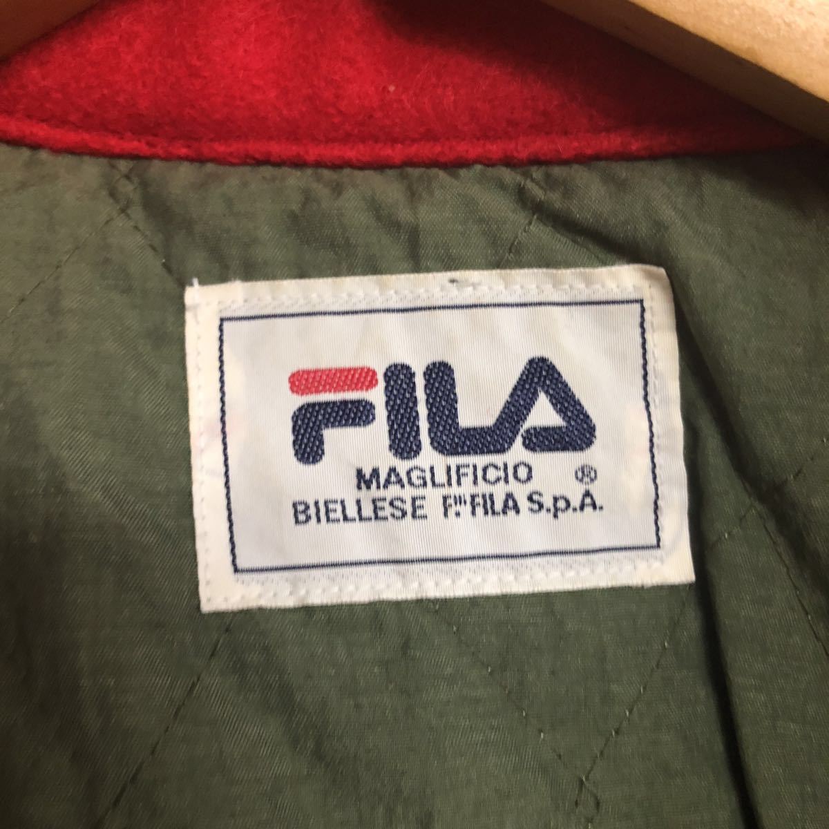 FILA Vintage wool jacket hood removal and re-installation possibility stadium jumper blouson Parker jacket 80s 90s