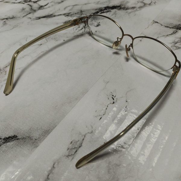 1881超美品　ブルガリ　420　眼鏡　メガネ　ハーフリム　度強　大理石_画像10
