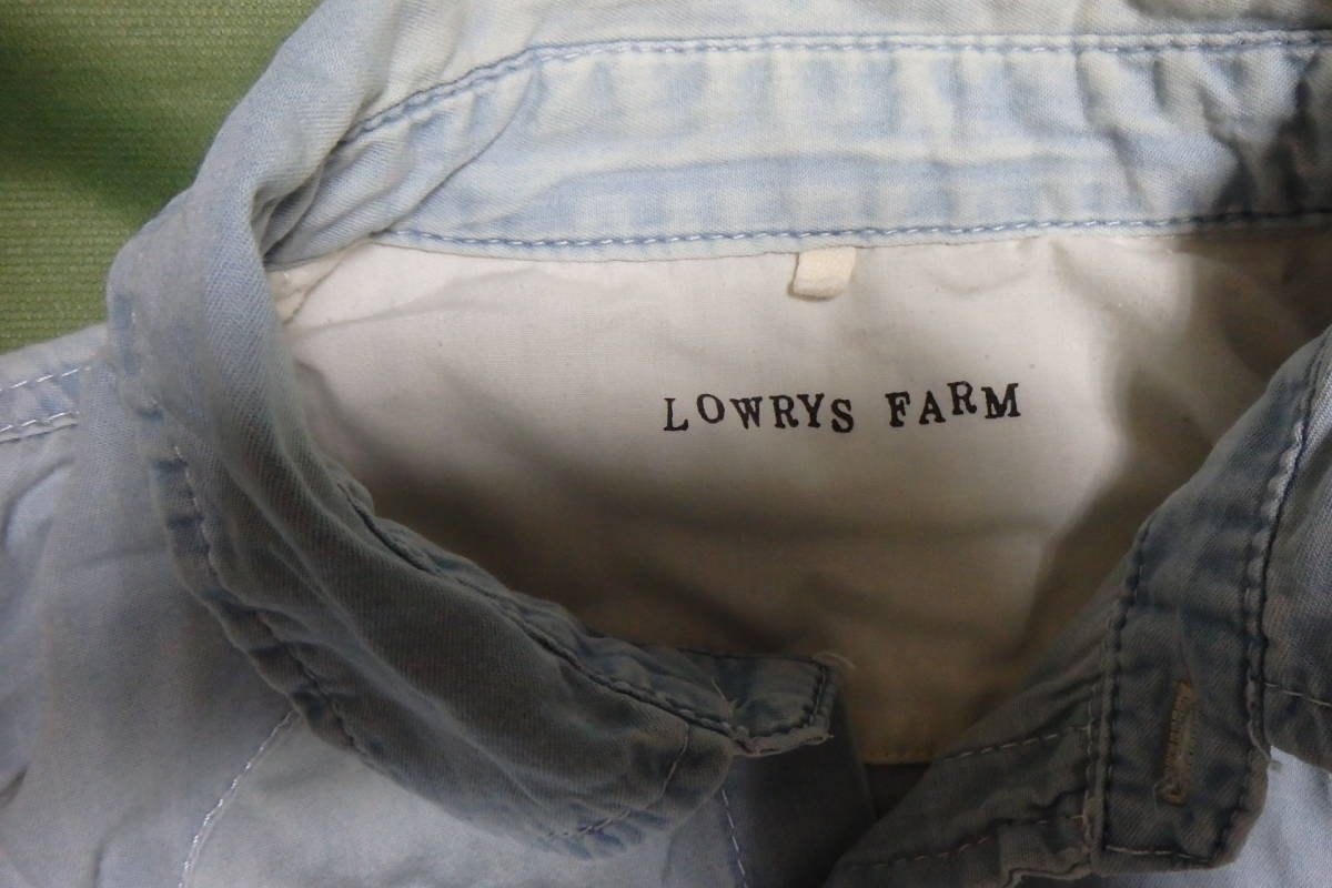 古着■■LOWRYS FARM ローリーズファーム デニム　半袖　シャツ　ワンピース　L　綿１００％　_画像3