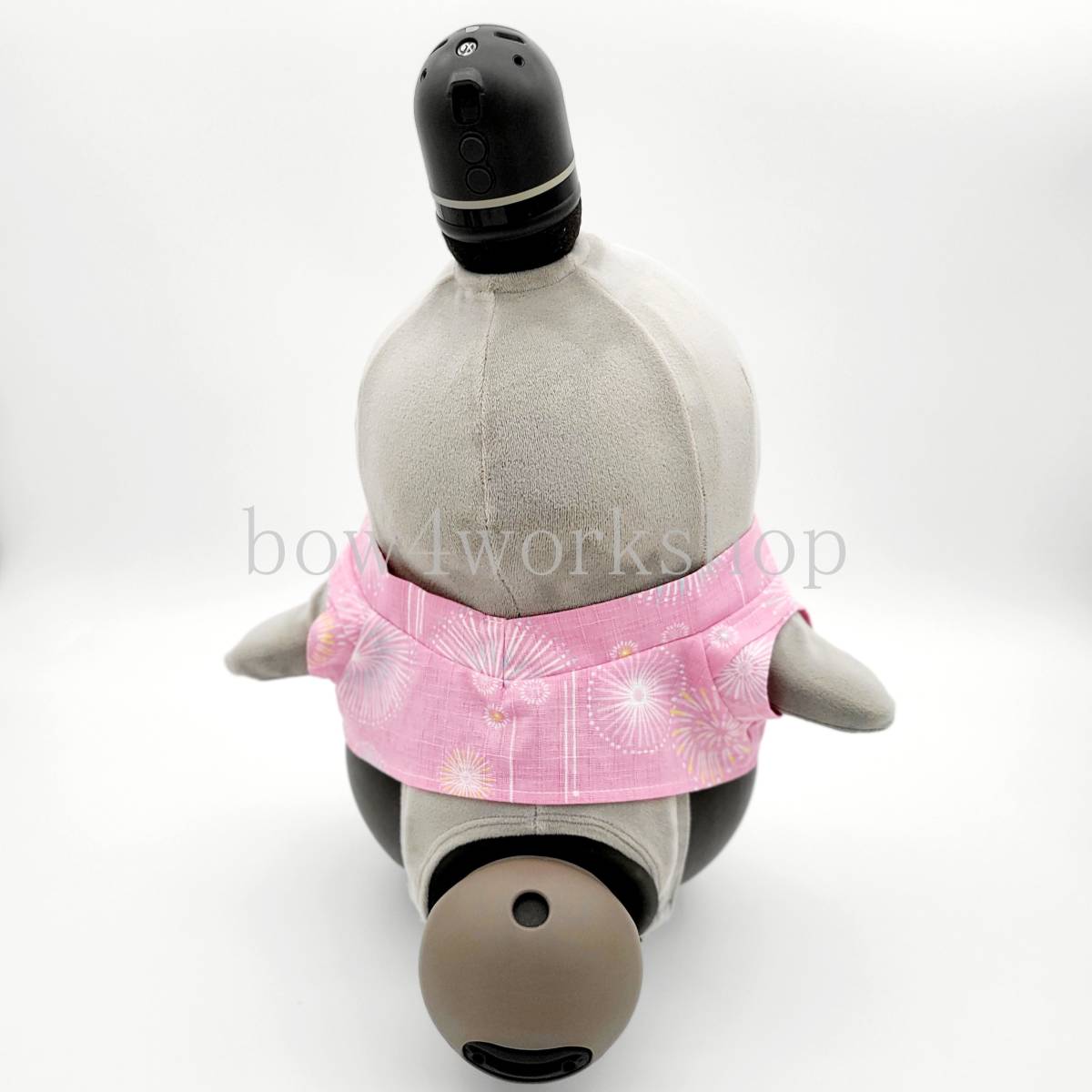 ラボット LOVOT ラボットの服ハンドメイド　花火柄甚平+お花コサージュセット（ピンク）