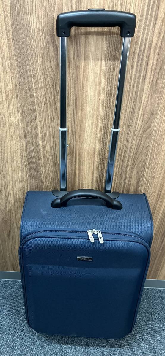 Denfer Roche キャリーバッグ 紺/スーツケース トランク 旅行かばん 布 鍵なし　管2506_画像3