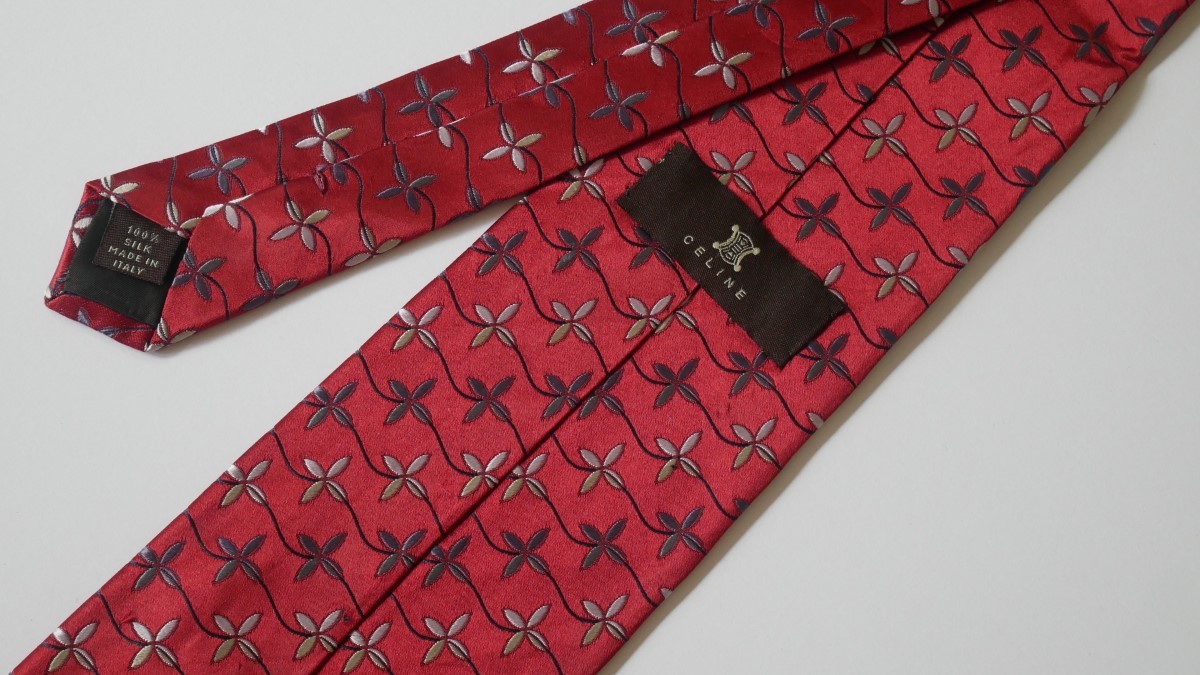  beautiful goods [CELINE Celine ]USED brand necktie /m93-GG5-1-5