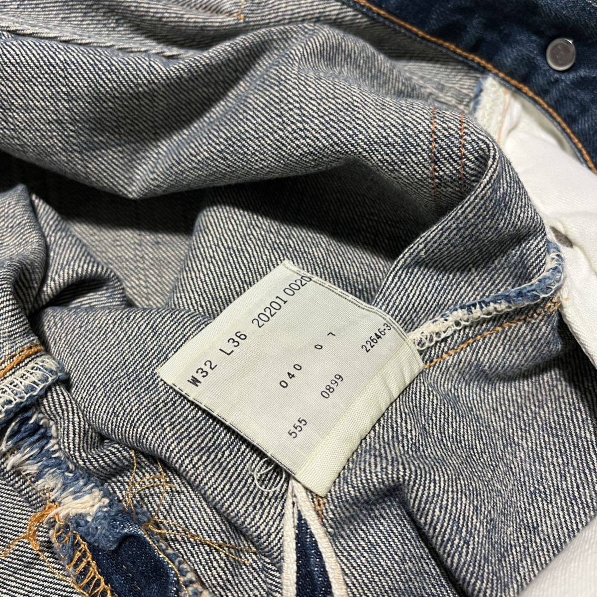 W32 90s USA製 バレンシア工場 LEVIS リーバイス 201XX デニムパンツ 20201-0020 501XX L36 ビンテージ復刻 555 アメリカ製 ジーンズ 33501