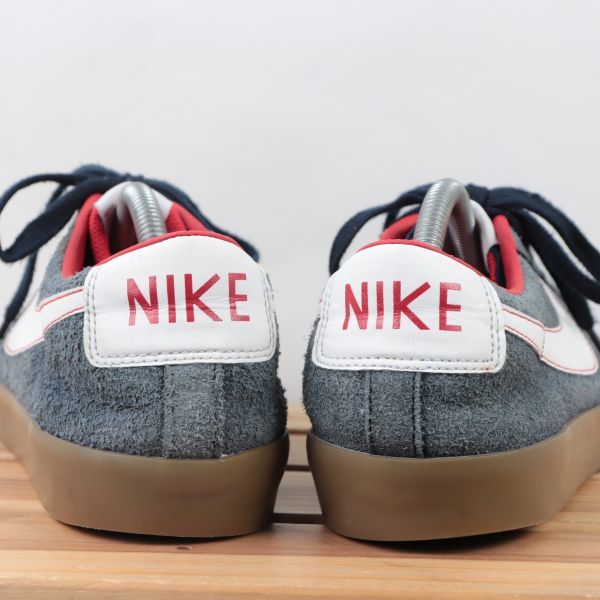 z7523 ナイキ ブレーザー ロー US9.5 27.5cm/紺 ネイビー 白 ホワイト 赤 レッド NIKE BLAZER LOW GT ブレザー メンズ スニーカー 中古_画像4