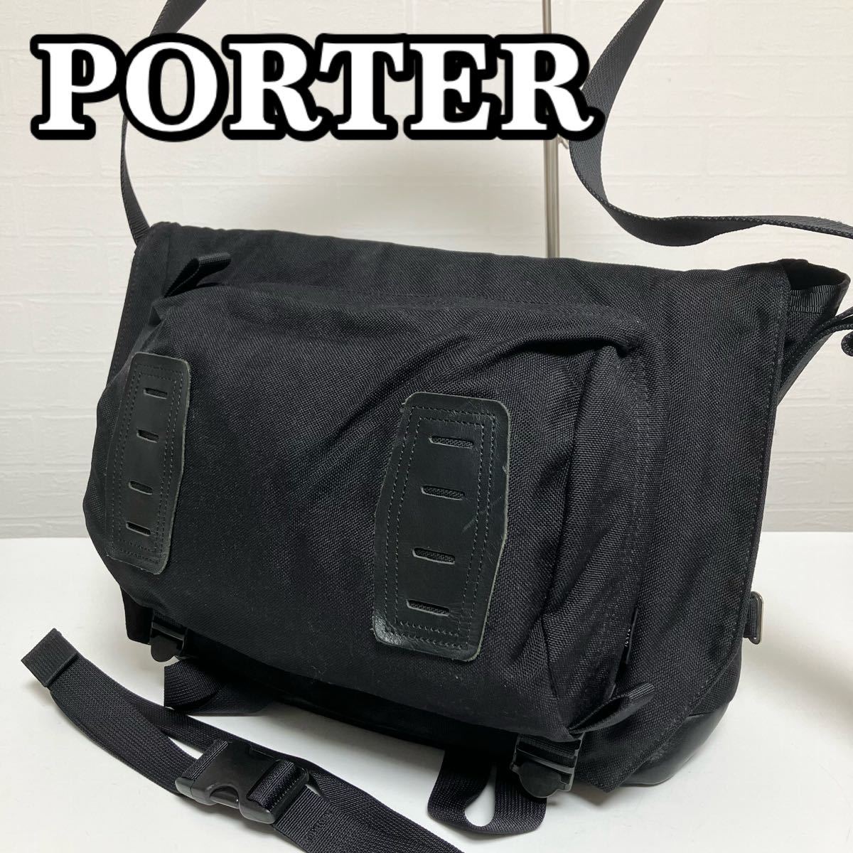 PORTER ポーター WILDERNESS CYCLE MESSENGER BAG(L) ウィルダネスサイクルメッセンジャーバッグ Lサイズ ショルダーバッグ ブラック 黒