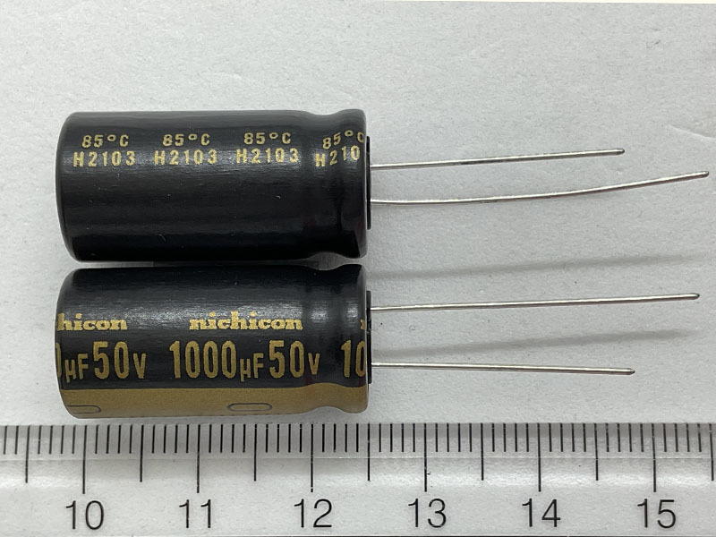 オーディオ用電解コンデンサ 1000μF 50V 85℃ ±20% UKW1H102MHD (ニチコン) (2個) (出品番号178-2）の画像2