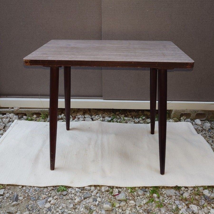 木製 キツツキ HSK テーブル サイドテーブル ミニテーブル デコラトップ ① 作業台 昭和レトロ