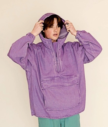 新品 LEVI'S FRESH アノラックジャケット ユニセックス リーバイス 紫 オーバーサイズ ブルゾン
