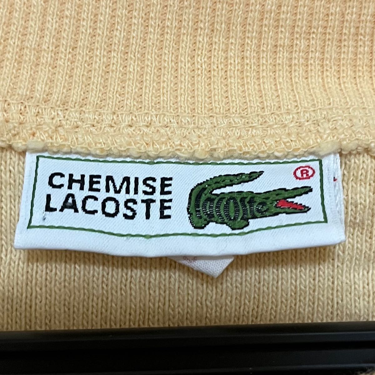 CHEMISE LACOSTE  ラコステ　ニット　セーター　ビンテージ クルーネック　イエロー