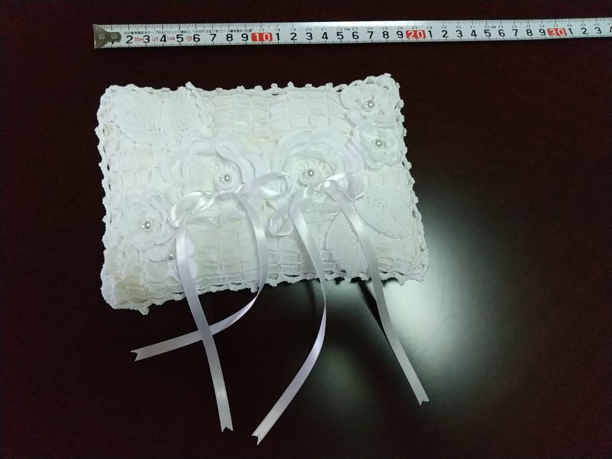  hand made lacework u Eddie ng pillow ring pillow new goods unused wedding ring 