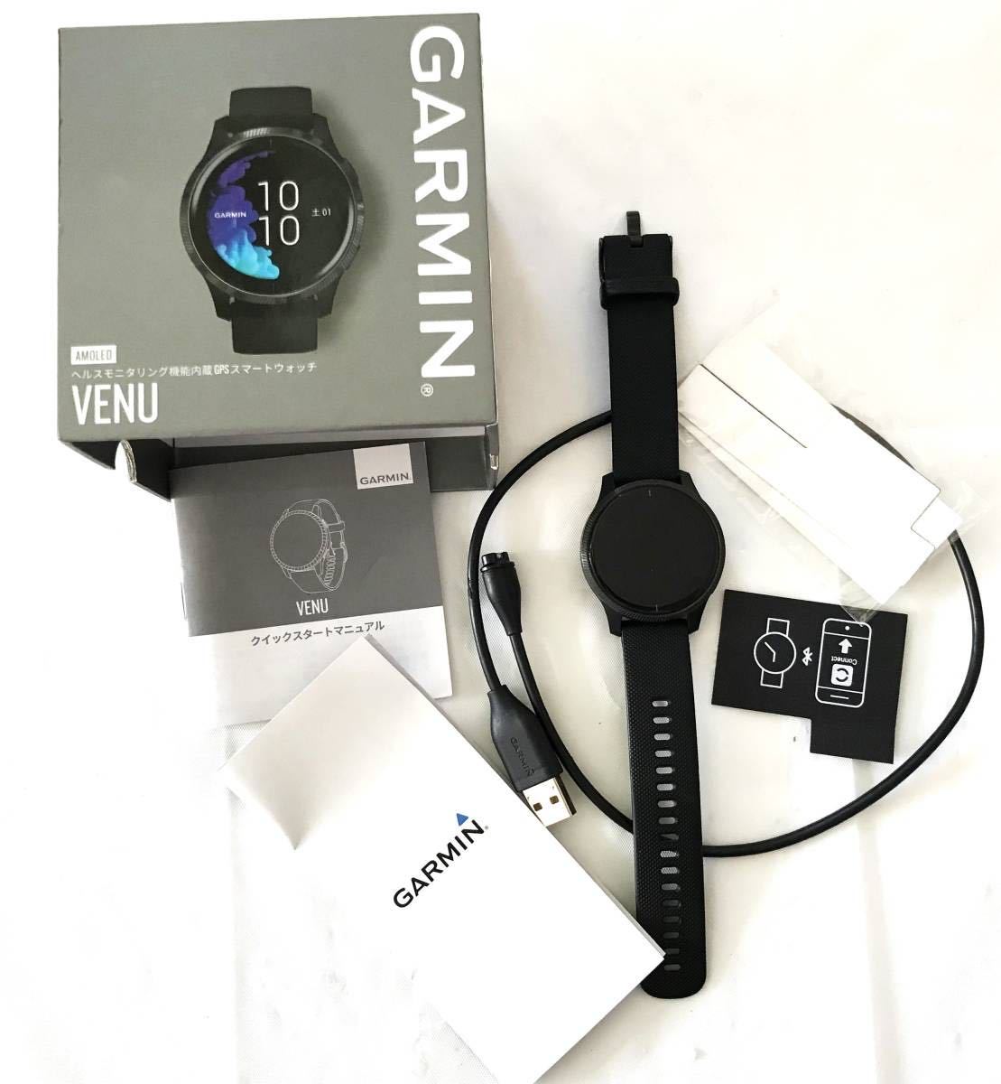 【希少】中古品/現状品　GARMIN VENU ヘルスモニタリング 機能内蔵 GPS スマート 腕時計 ウォッチ ガーミン