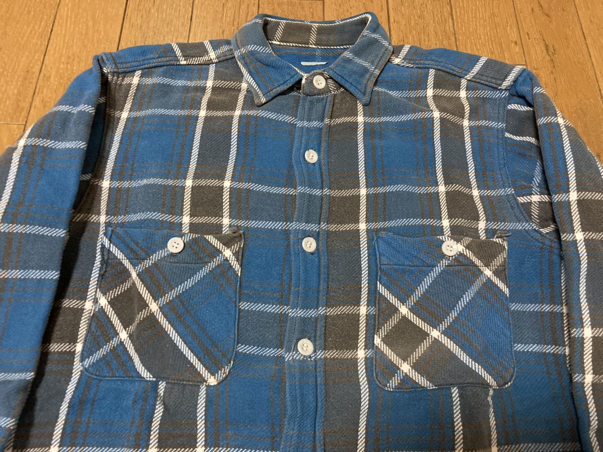 60s マチ付き ネルシャツ L チェック ブルー 青 BIGMAC PENNEY'S 60s マチ付き ネルシャツ L チェック ブルー 青 BIGMAC PENNEY'S
