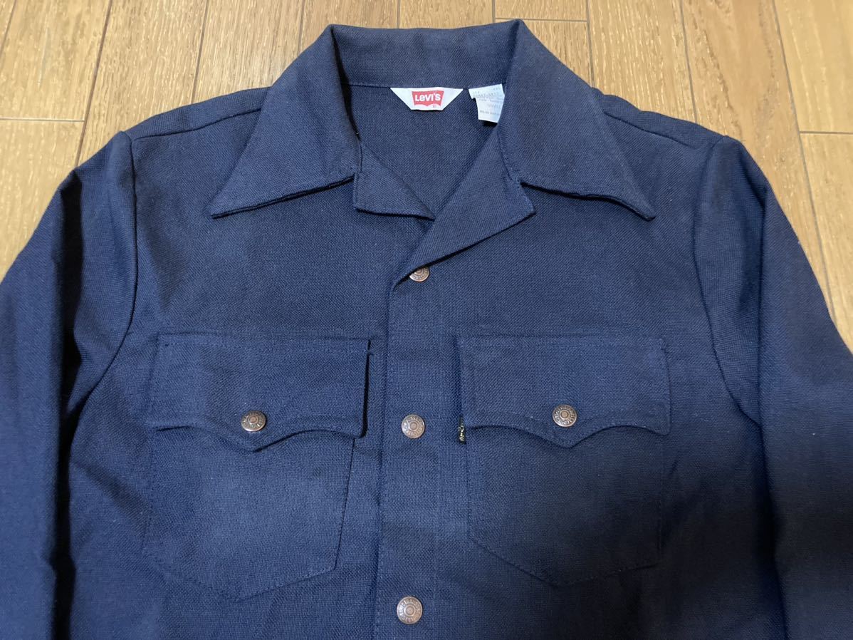 70s USA製 LEVIS 60517-4418 ウエスタンシャツ S BIGE ビッグE 70s USA製 LEVIS 60517-4418 ウエスタンシャツ S BIGE ビッグE