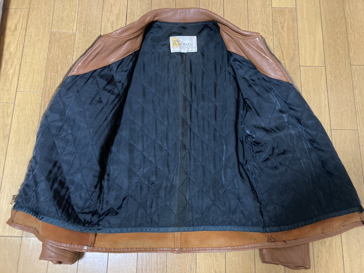 70s USA製 W B PLACE&CO レザージャケット 42 ディアスキン 70s USA製 W B PLACE&CO レザージャケット 42 ディアスキン