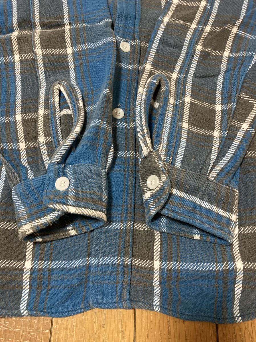 60s マチ付き ネルシャツ L チェック ブルー 青 BIGMAC PENNEY'S 60s マチ付き ネルシャツ L チェック ブルー 青 BIGMAC PENNEY'S