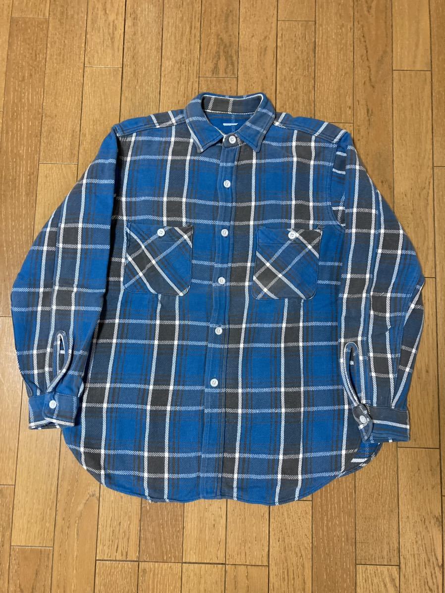60s マチ付き ネルシャツ L チェック ブルー 青 BIGMAC PENNEY'S 60s マチ付き ネルシャツ L チェック ブルー 青 BIGMAC PENNEY'S