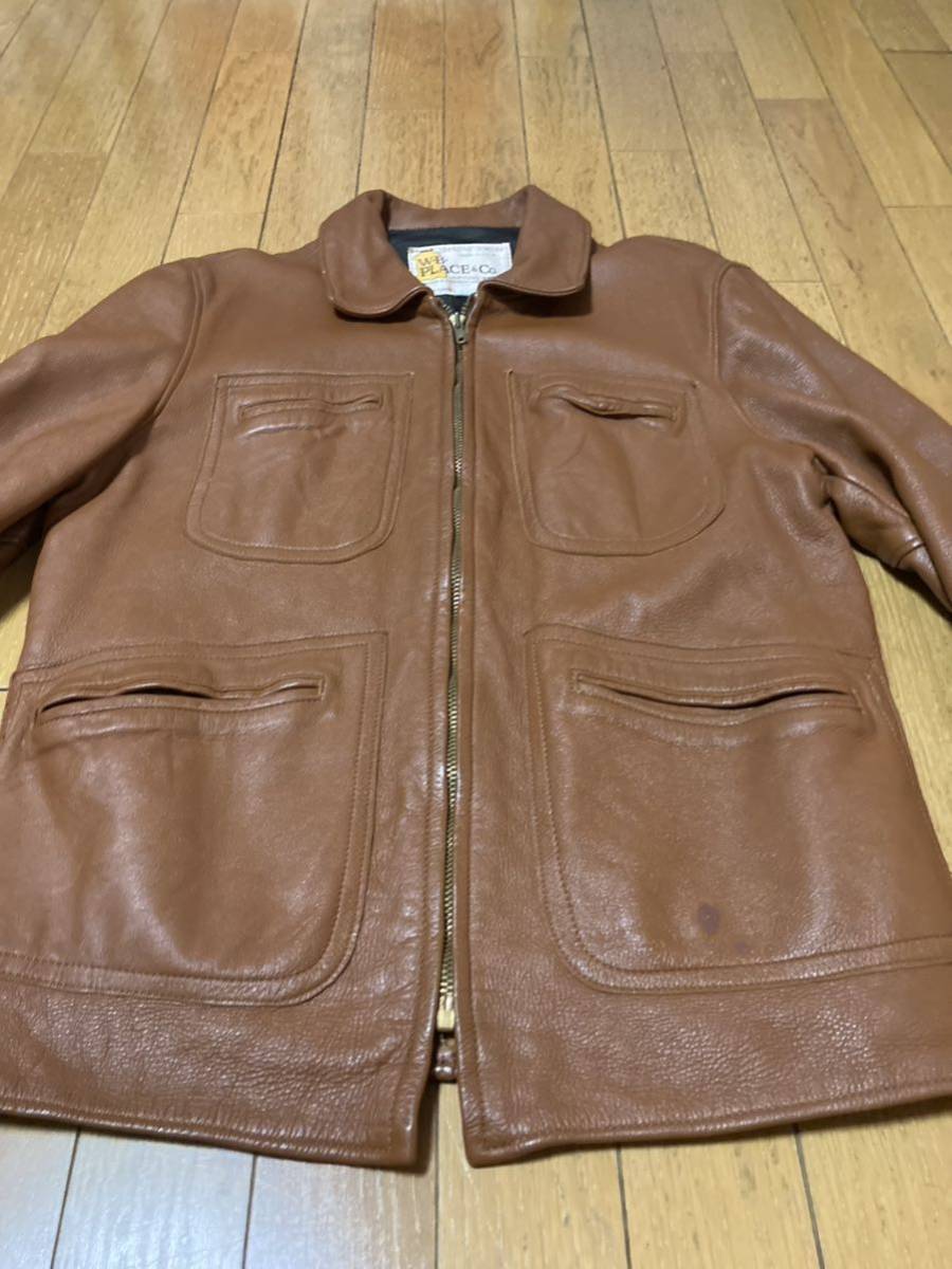 70s USA製 W B PLACE&CO レザージャケット 42 ディアスキン 70s USA製 W B PLACE&CO レザージャケット 42 ディアスキン