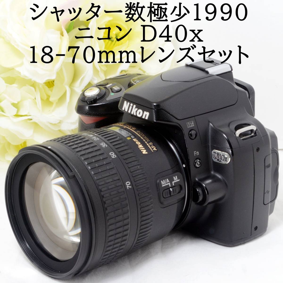 ショット数1990 Nikon ニコン D40x AF-S 18-70mm レンズセット 16GB