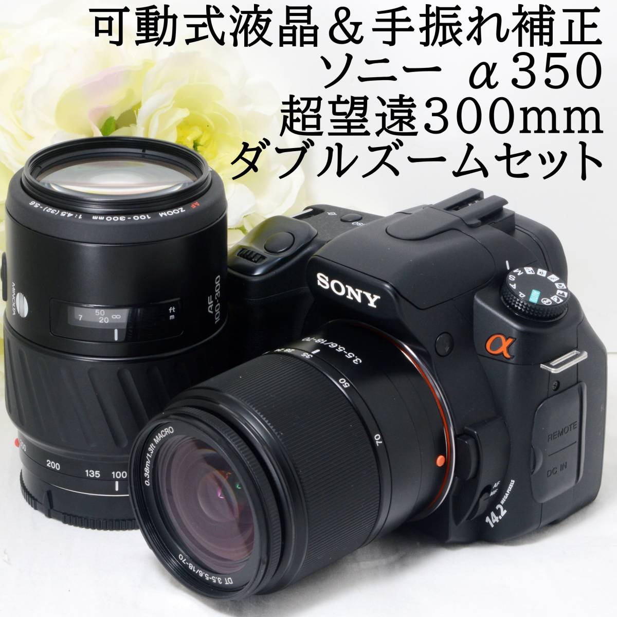 本命ギフト ☆可動式液晶&手振れ補正☆SONY ソニー α350 18-70 100