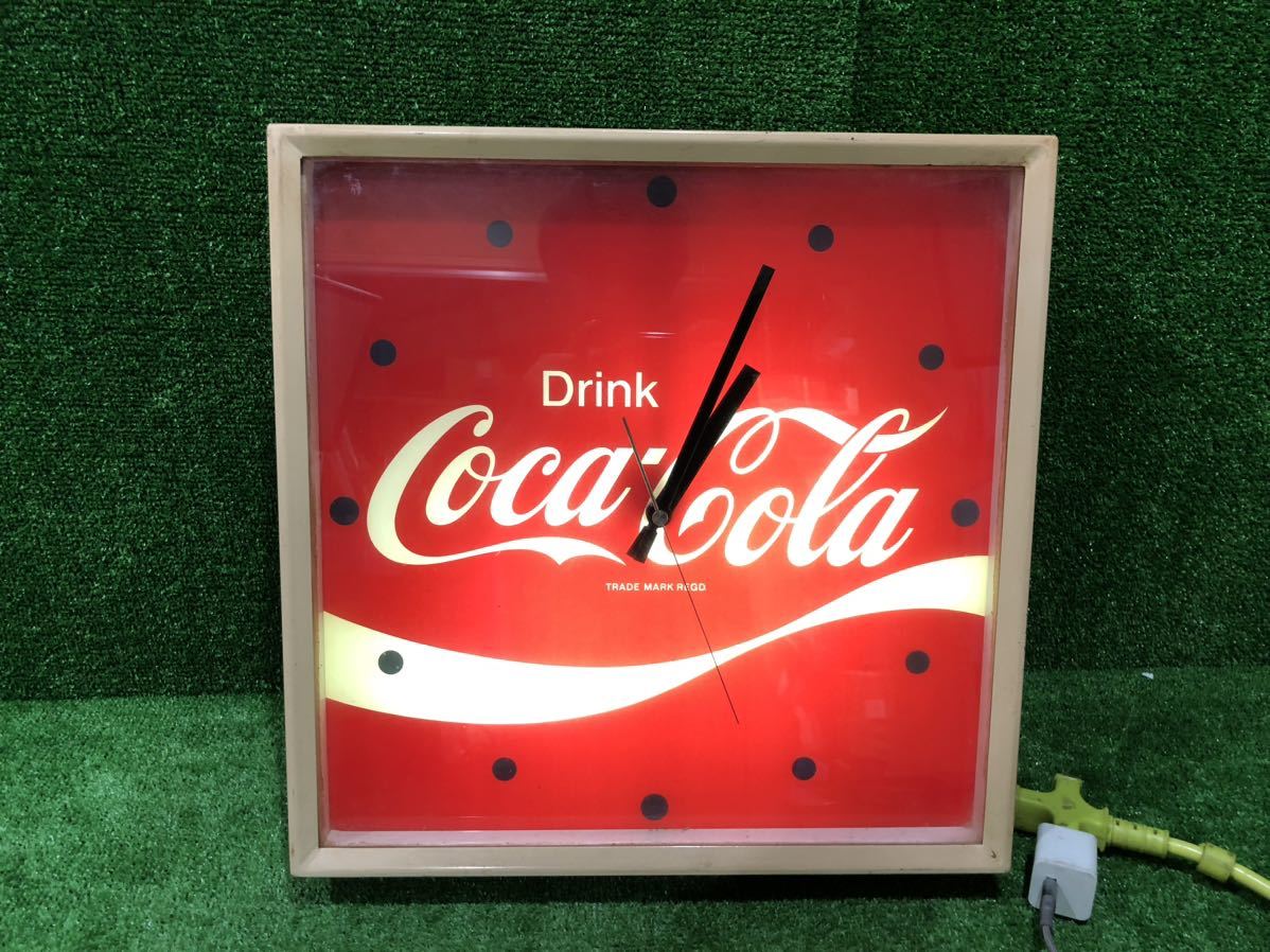 3-360】コカ・コーラ Coca-Cola 壁掛け時計 昭和レトロ 当時物 時計