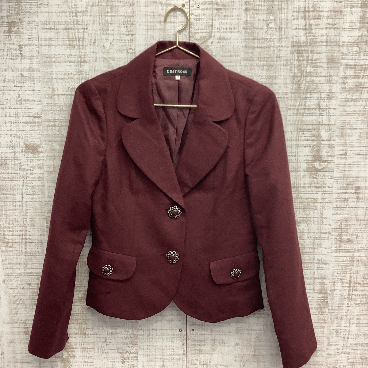 A337*L\'ESTROSE | L'Est Rose suit jacket bordeaux size 2