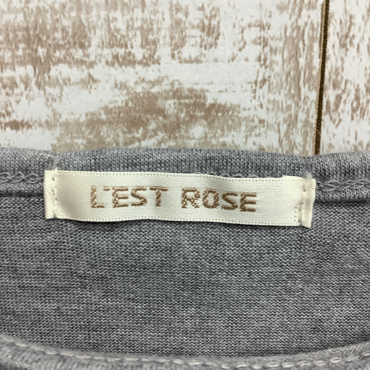 A434◇L'EST ROSE | レストローズ　ワンピース　グレー×グリーン　サイズM_画像4