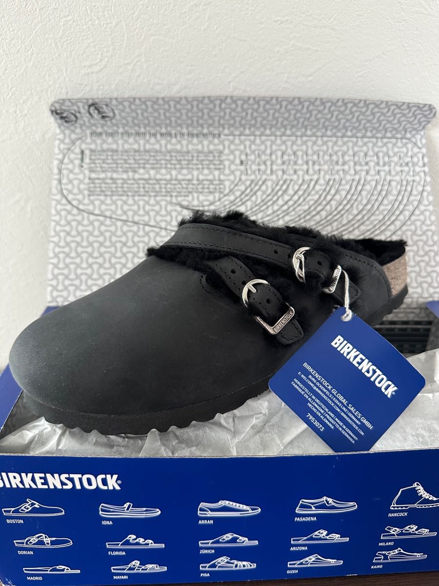 BIRKENSTOCK ビルケンシュトック ボストン クロッグ スリッポン シューズ ムートンシューズ スリッポン 新品 【38】