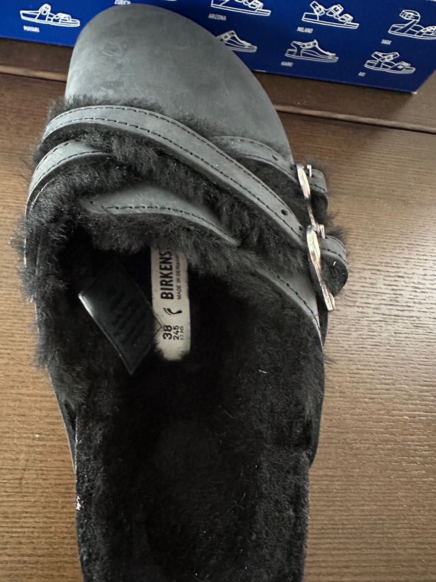 BIRKENSTOCK ビルケンシュトック ボストン クロッグ スリッポン シューズ ムートンシューズ スリッポン 新品 【38】