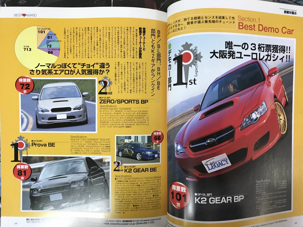 P01●【雑誌 CLUB LEGACY クラブ レガシィ 11冊】スバル フォレスター マニュアル 基礎知識 アウトバック D型 チューニングパーツ 231011の画像4