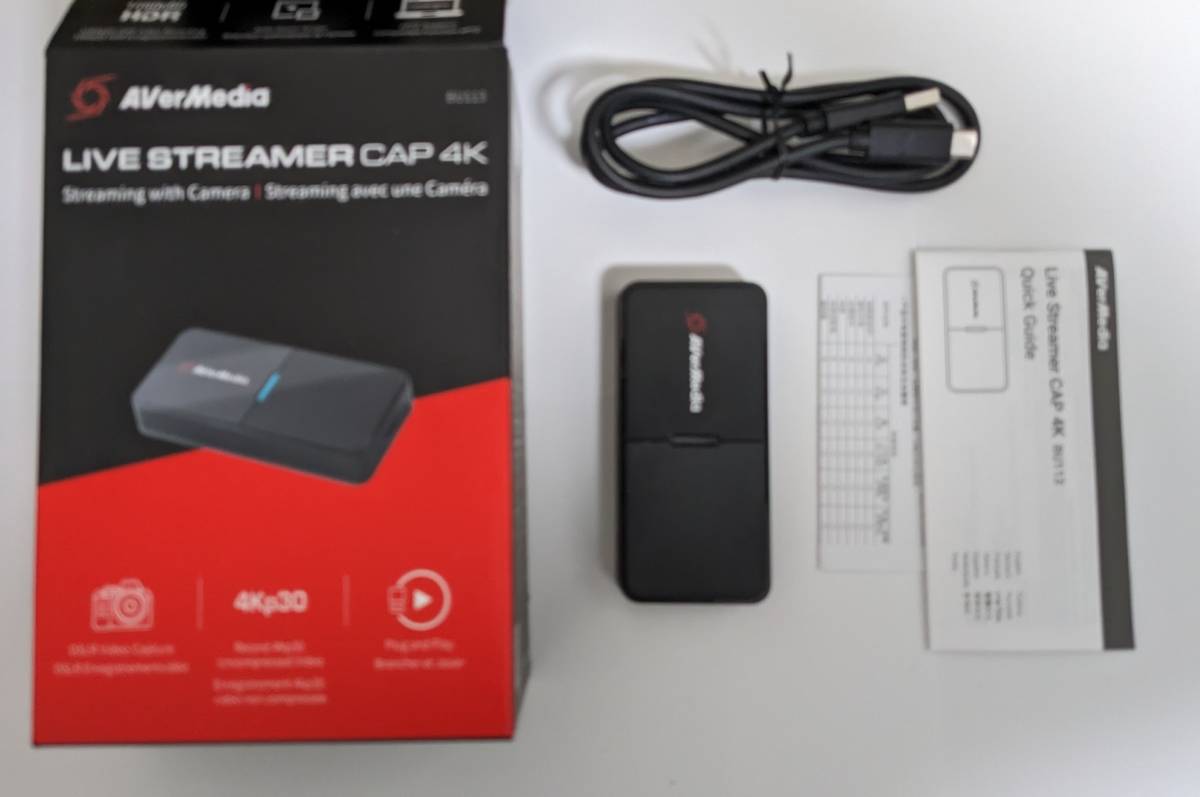【送料無料】外付け キャプチャーボード AVerMedia Live Streamer CAP 4K（BU113） USB 3.1 HDMI 4K30 HDR