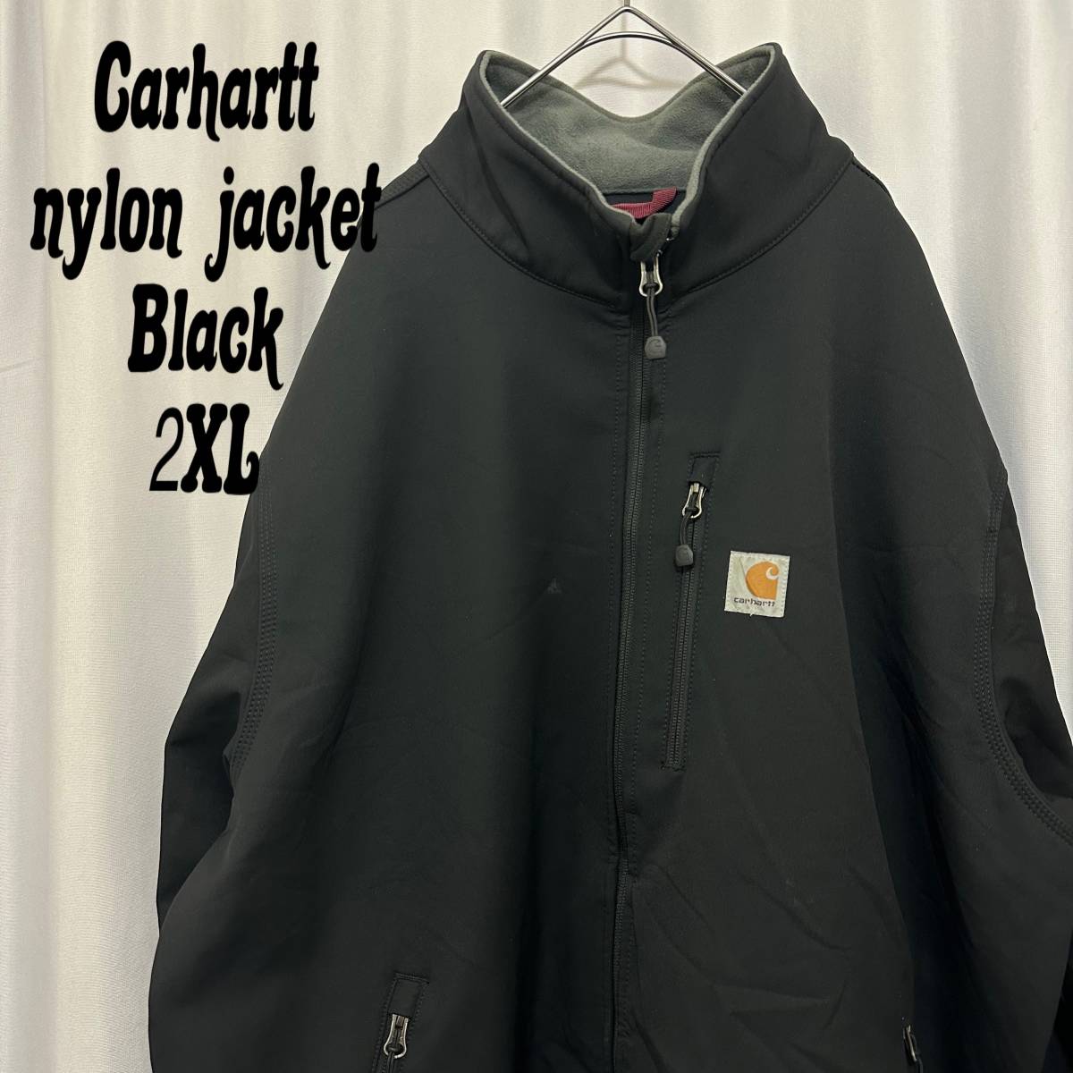 US古着 carhartt カーハートナイロンジャケット 2XL ブラック