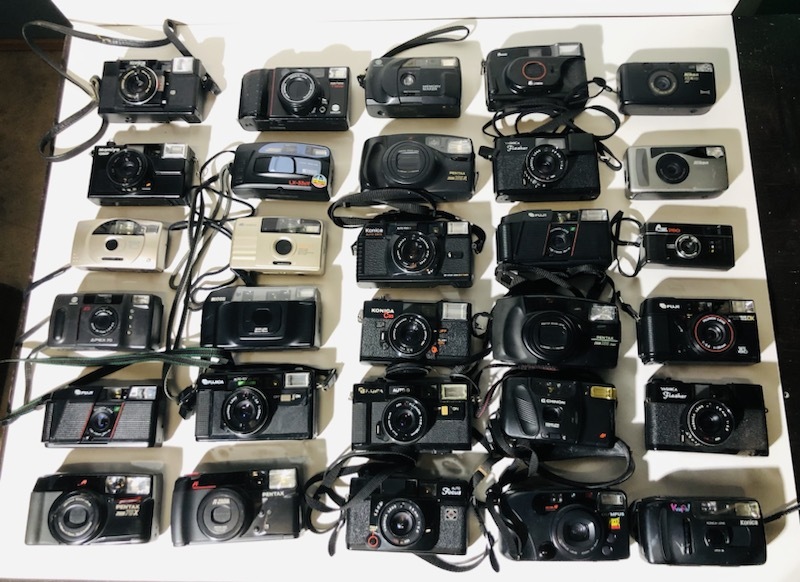 コンパクトフィルムカメラ　30点まとめ売り　Konica　MINOLTA　CANONなど　動作未確認　ジャンク扱い