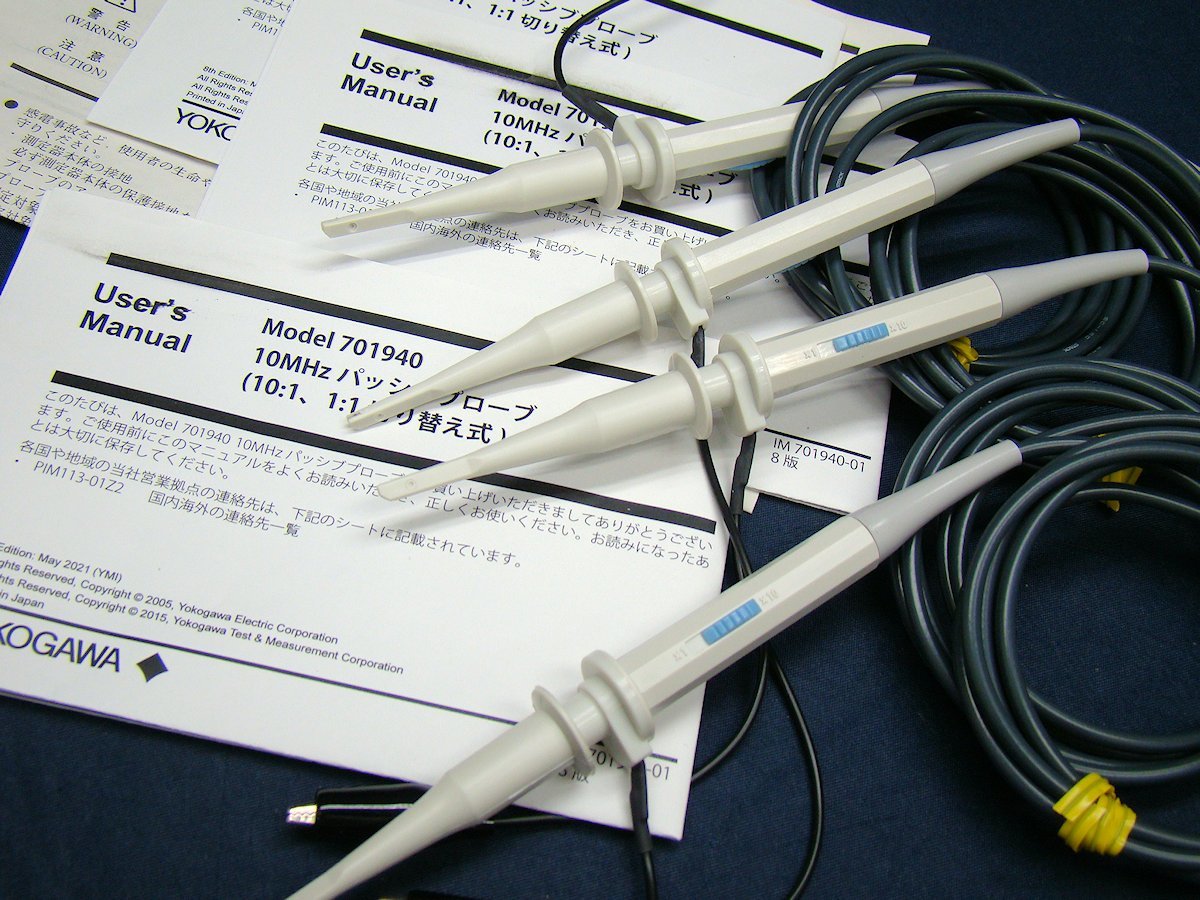 YOKOGAWA 横河 701940 7019-40 10MHz パッシブプロープ DL750用 中古 4本セット_画像2