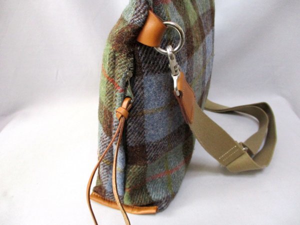 【P350】Harris Tweed×ROOTOTE/ハリスツイード × ルートート◇2wayバッグ　オスロ　トート・口折れトートバッグ　斜め掛け　W36cm_画像4