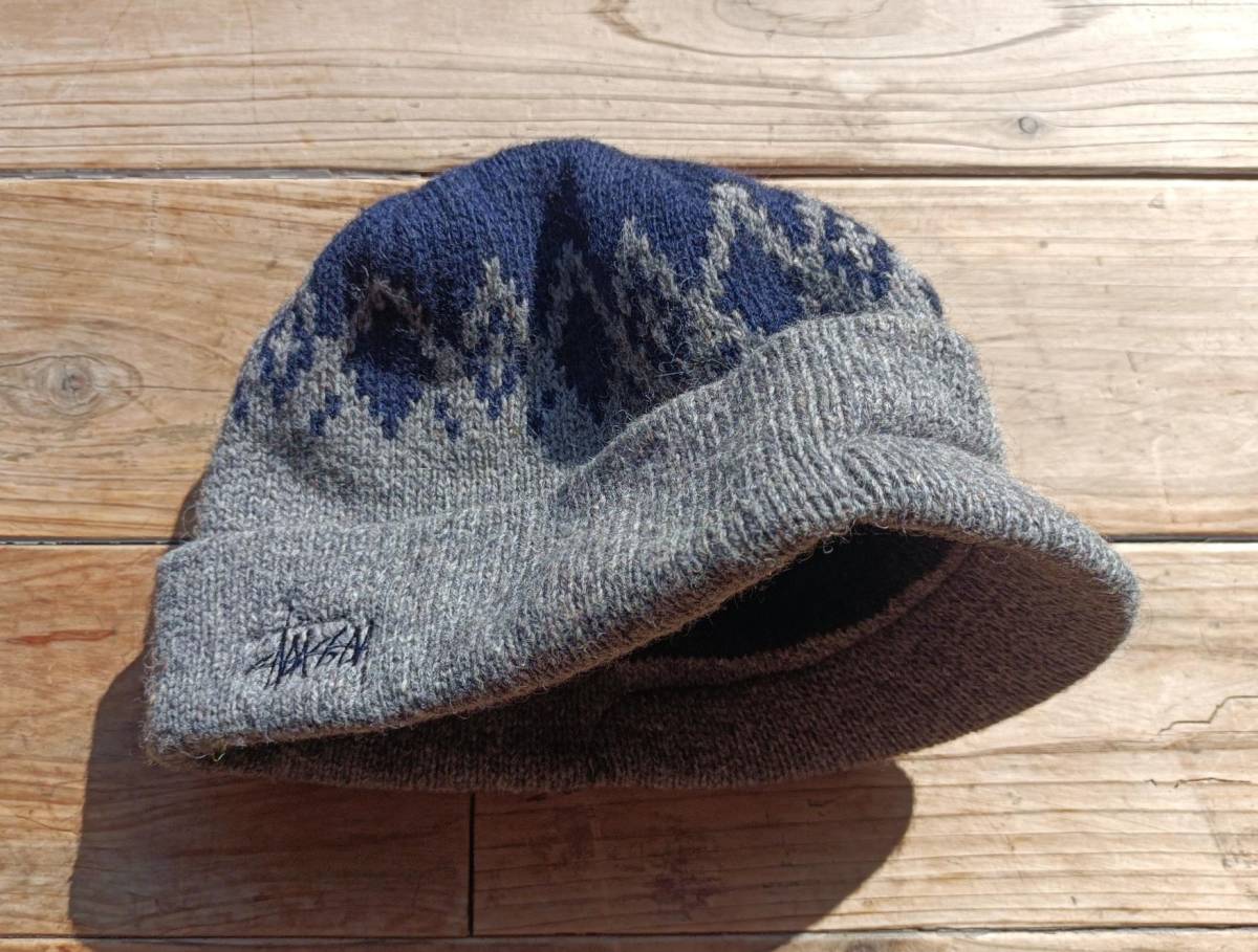 送料無料 USA製ステューシー STUSSY ツバ付ワッチキャップ ニット帽子