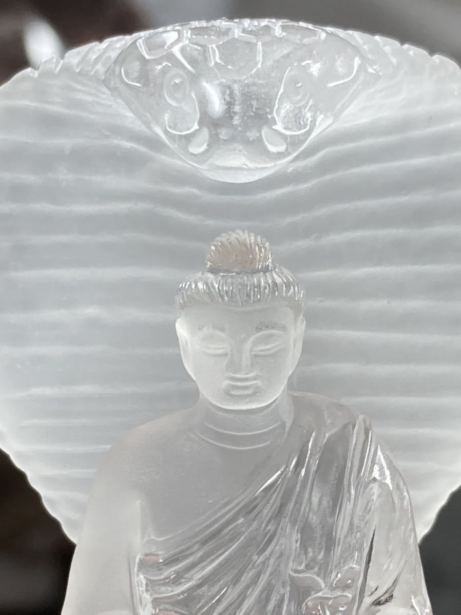 ムチャリンダとブッタ（コブラ と 仏陀） 約94g 水晶 彫り物 0901_画像3
