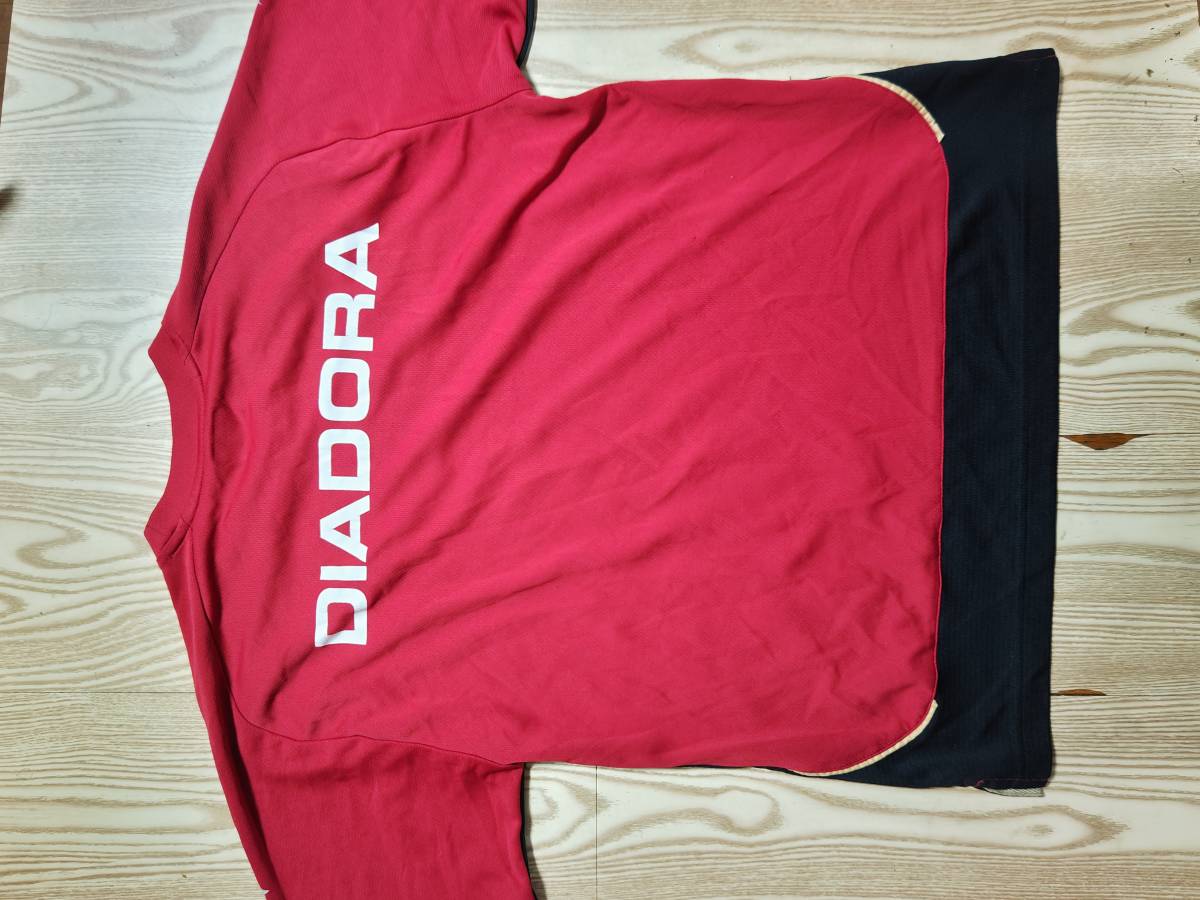 テニスゲームシャツ　DIADORA　　レッド、イエロー、Mサイズ　２枚セット　_画像2