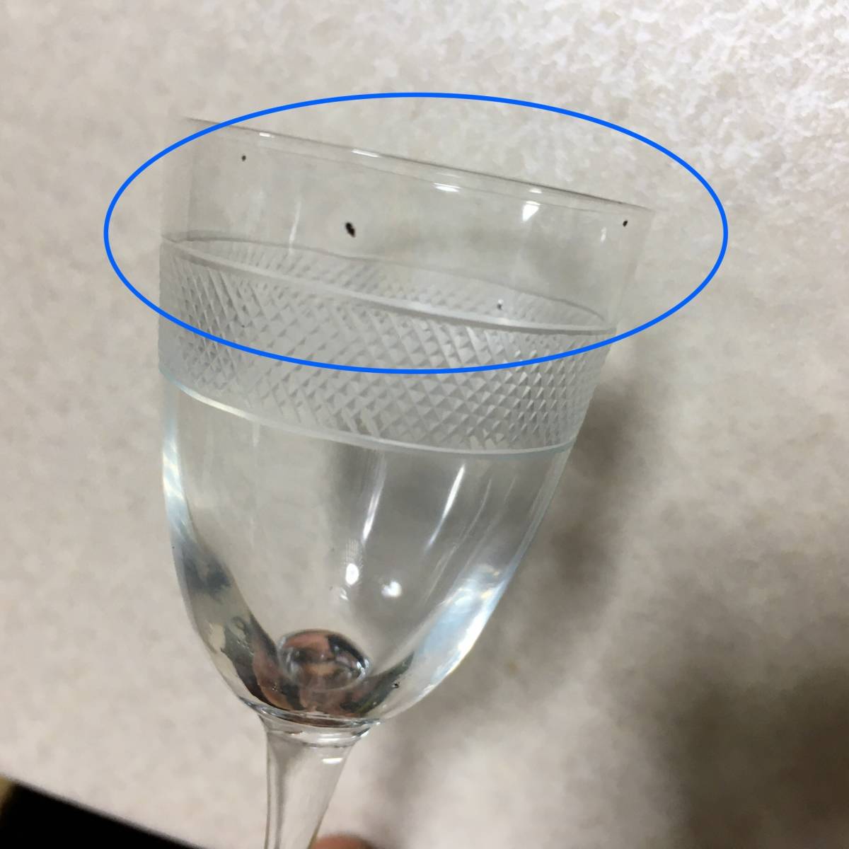 【B185】クリスタル ガラス　グラス　カクテル　シェリー　リキュール　3個セット 酒器　アンティーク　///オールドバカラ_画像4