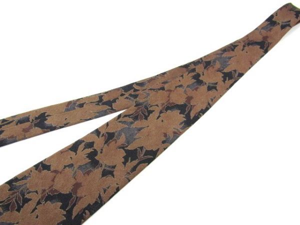RYKIEL HOMME(liki L Homme ) silk necktie leaf pattern 841599C152R19