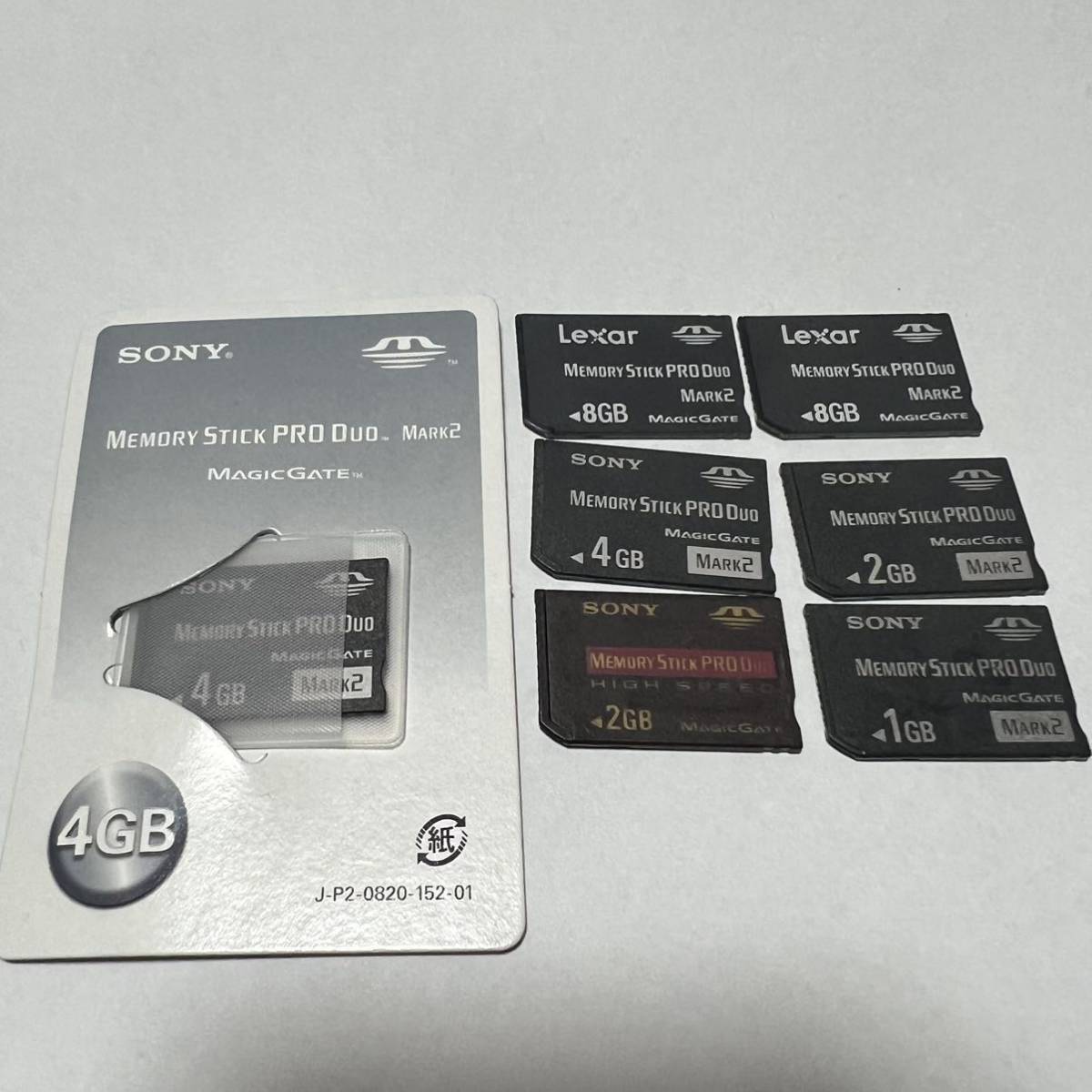 MemoryStick PRO Duo 7枚セットまとめ売り8GB 4GB 2GB 1GB PSP