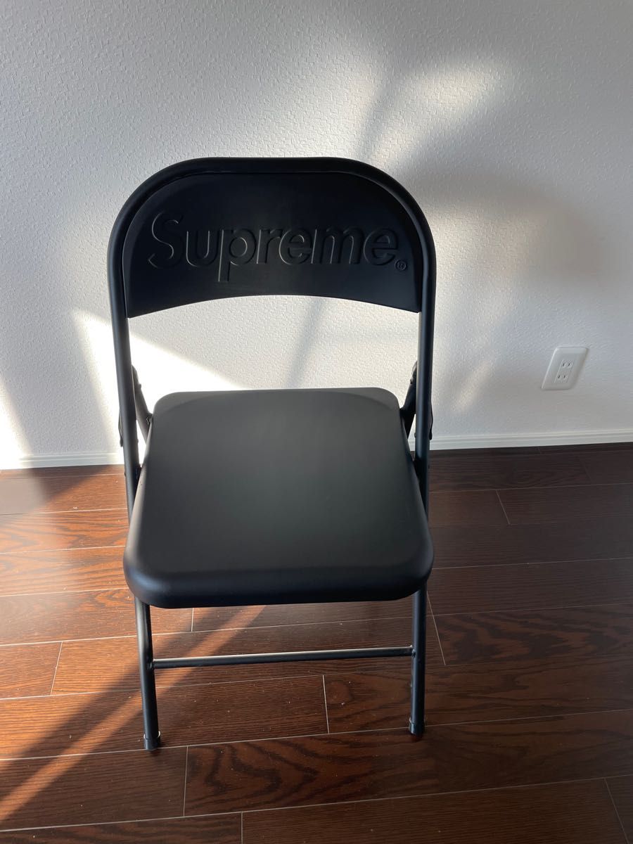 SUPREME シュプリーム 折りたたみイス 椅子 黒 Metal Folding Chair