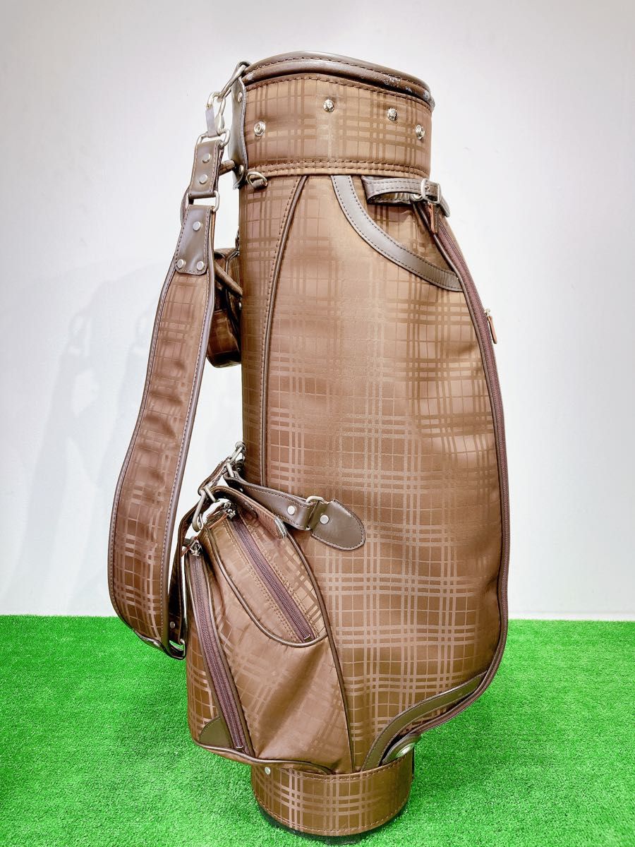 ☆希少 BURBERRY GOLF☆レディース キャディバッグ バーバリー ゴルフ キャディー カート 6口 バック レディス