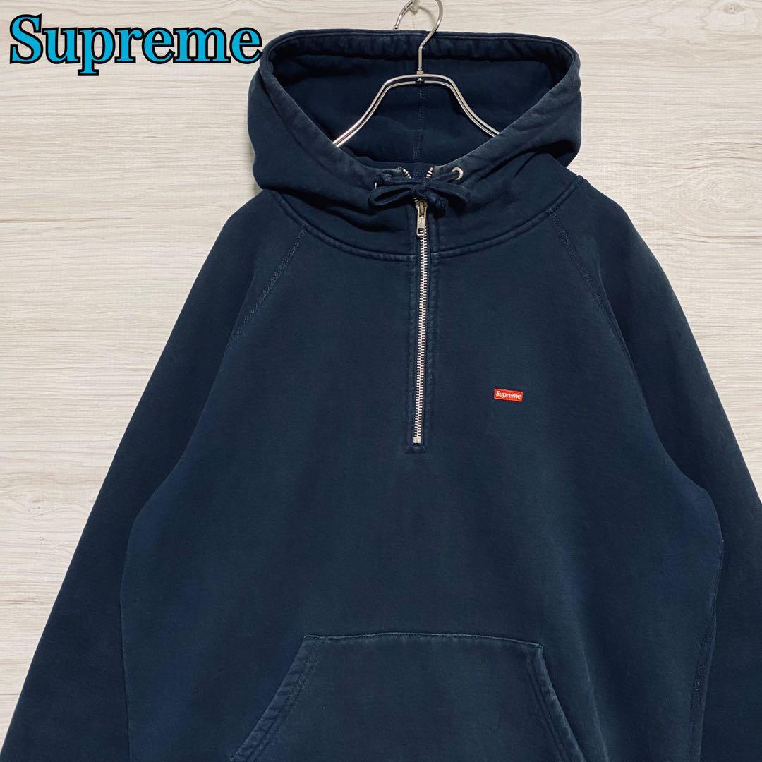 Supreme シュプリーム パーカー スモールボックスロゴ ハーフジップ